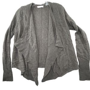 Barneys New York Gray Open Front Cardigan